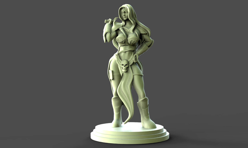 Girl and Sword Sculpture