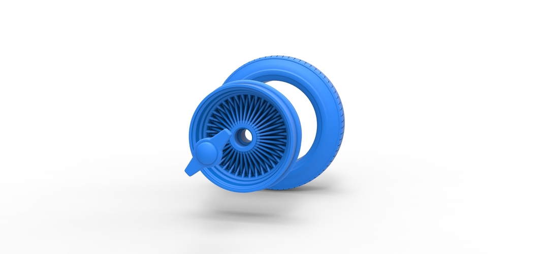 Diecast wire wheel from lowrider Scale 1 to 10 3D Print 279142