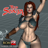 Small RED SONJA 3D Printing Action Figure 3D Printing 279374