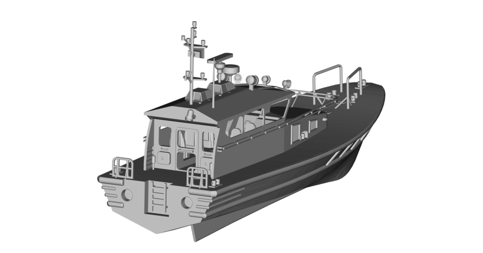 Damen Stan Pilot 1/20 Scale 3D Model Boat 3D Print 279470