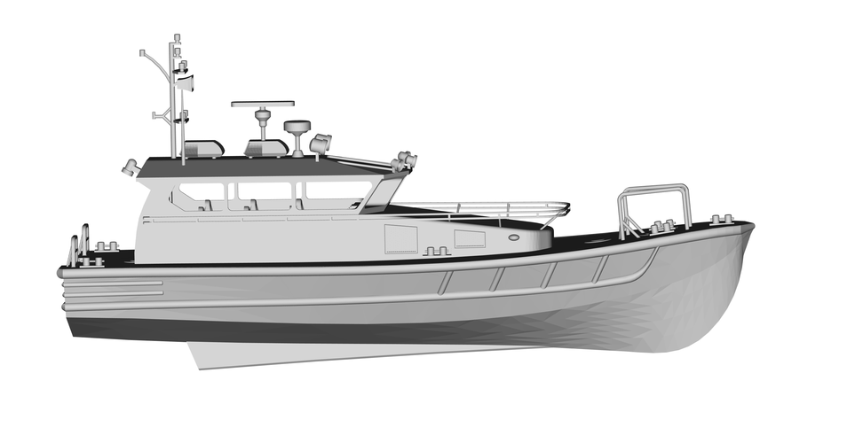 Damen Stan Pilot 1/20 Scale 3D Model Boat 3D Print 279471