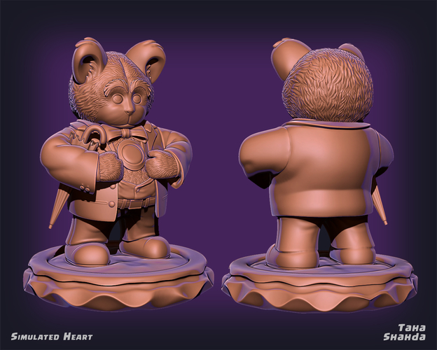 Cute Bear - Simulated Heart 3D Print 279586