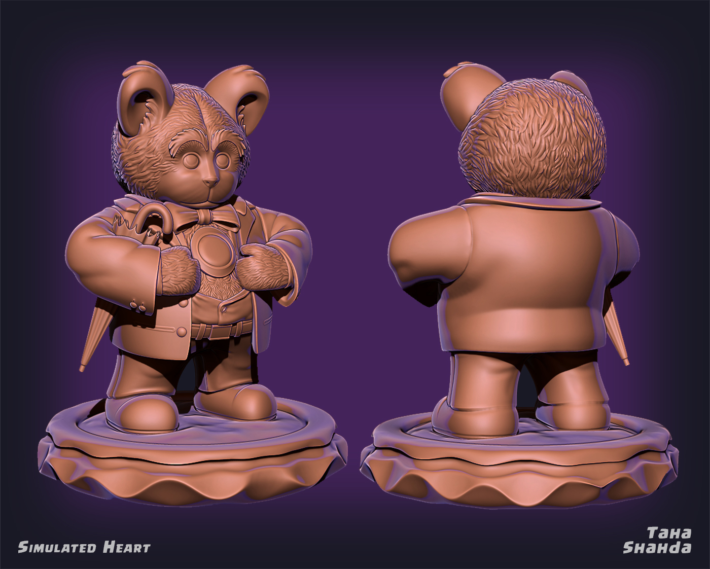 STL file TEDDY BEAR WITH BALLOON HEART CUTTER + STAMP / COOKIE CUTTER 🧸・3D  printable model to download・Cults