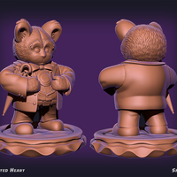 Small Cute Bear - Simulated Heart 3D Printing 279586