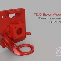 Small Tevo Black Widow Print Head for Titan Extruder with BLTouch 3D Printing 279692
