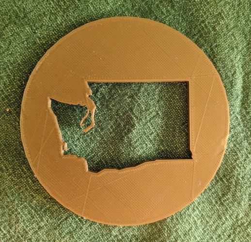 Washington Drink Coaster 3D Print 279833