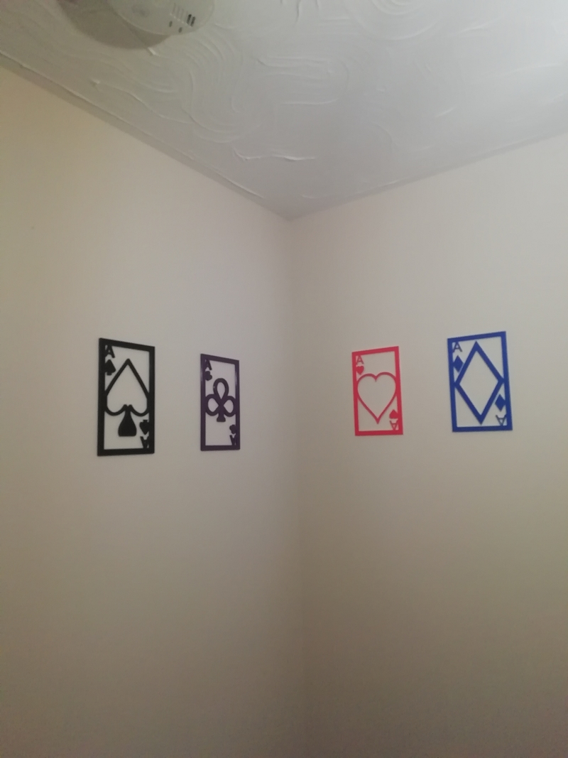 Wall art as poker cards