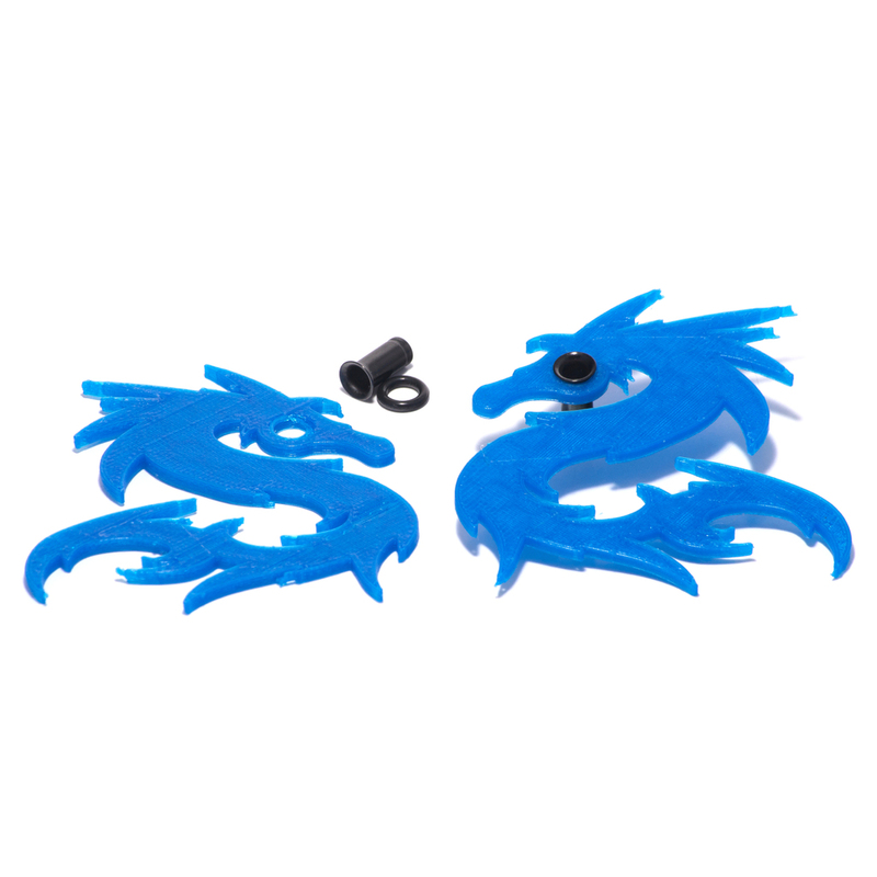  Spiky Serpent Charm For 4g Single Flare Metal Plugs or Hook Ear