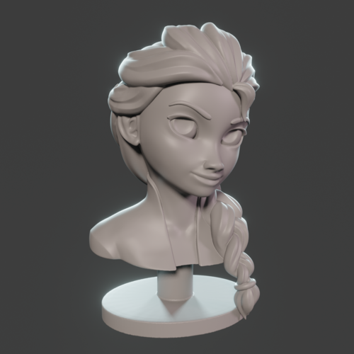 Elsa Bust 3D Print 279978