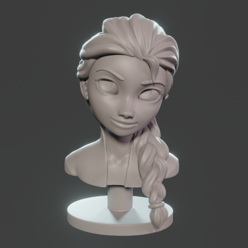 Elsa Bust 3D Print 279979