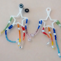 DIY Crafty Star Earrings For 6g & 8g Plugs Beading Dangles - Thumbnail 2