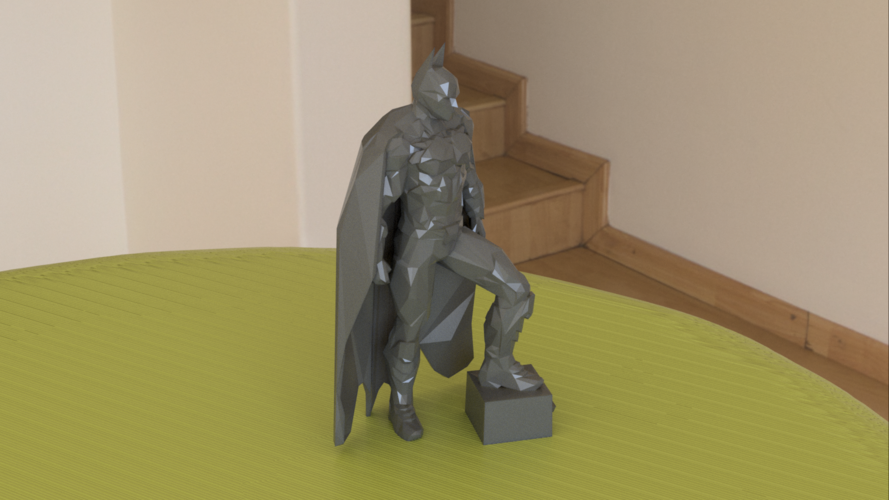 BATMAN Low Poly dark Knight 3D Print 280234