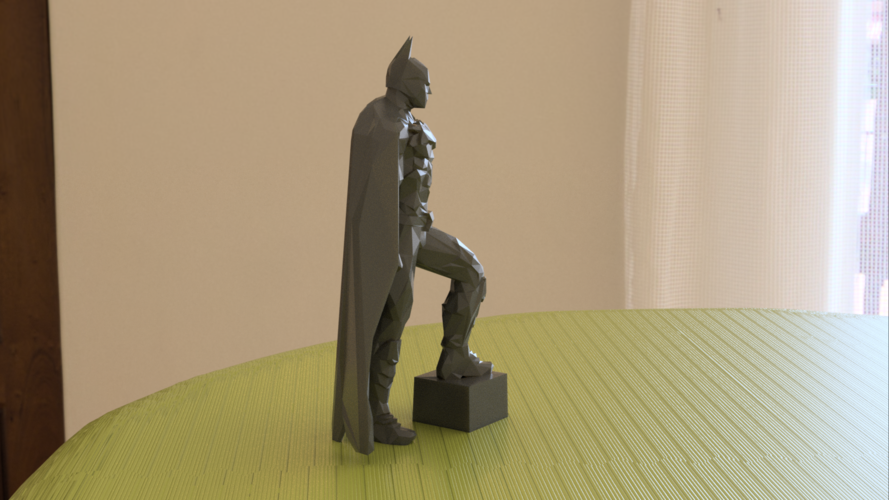 BATMAN Low Poly dark Knight 3D Print 280236