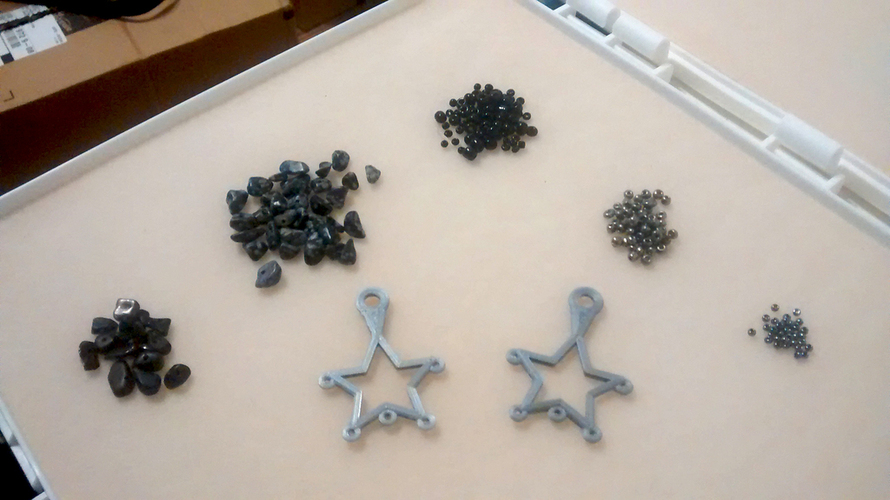 DIY Crafty Star Earrings For 6g & 8g Plugs Beading Dangles 3D Print 28024