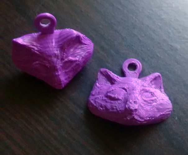 Kitty Cat Head Charm Pendant Earrings or Necklace 3D Print 28026