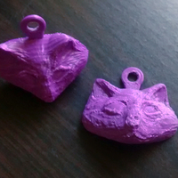 Kitty Cat Head Charm Pendant Earrings or Necklace - Thumbnail 2