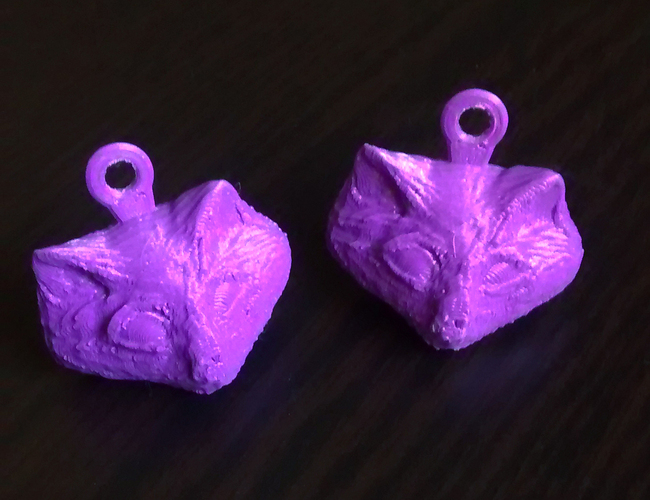 Kitty Cat Head Charm Pendant Earrings or Necklace 3D Print 28027
