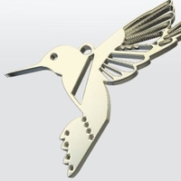 Small BIRD PENDANT Necklace 3D Printing 280331