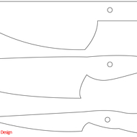 Small Knives and Chopstick Templates 3D Printing 280574