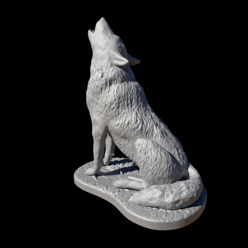 Wolf howling 3D Print 280641