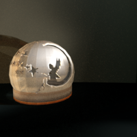 Small Fairy lantern globe & base  3D Printing 280705