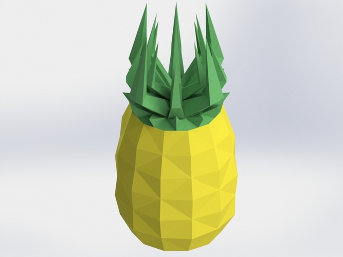 Low Poly PineApple Planter/Jar 3D Print 28083