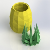 Low Poly PineApple Planter/Jar - Thumbnail 2