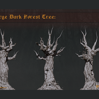 Small Forest Environment Pack: Dark Forest Tree (for 25mm character) 3D Printing 280882