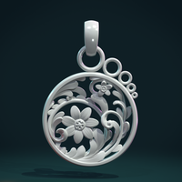 Small Scrollwork Pendant 3D Printing 280933