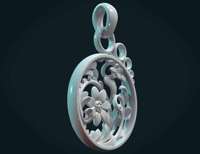 Scrollwork Pendant 3D Print 280934