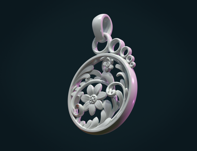 Scrollwork Pendant 3D Print 280935