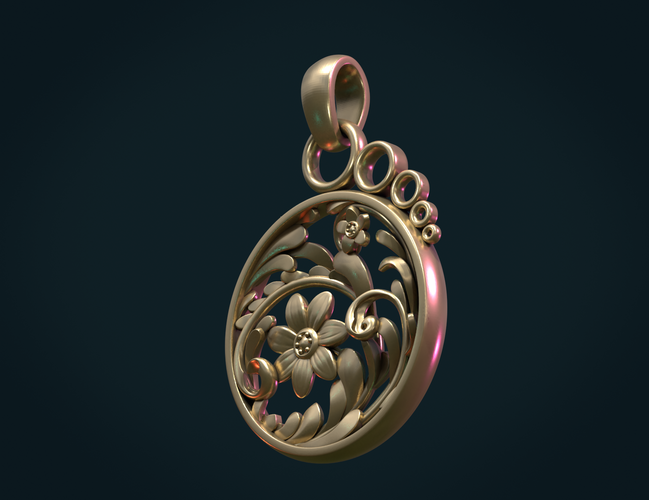 Scrollwork Pendant 3D Print 280937