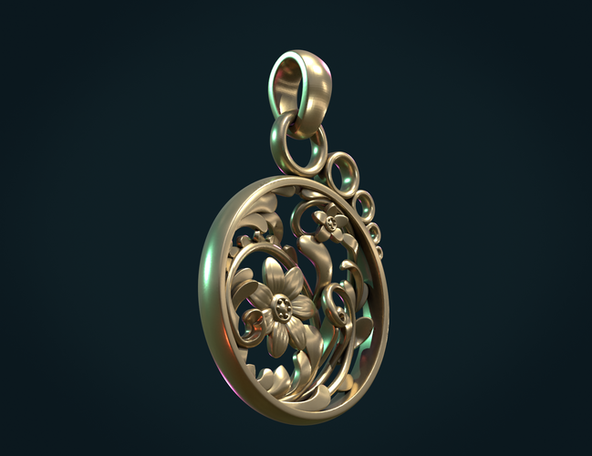 Scrollwork Pendant 3D Print 280938