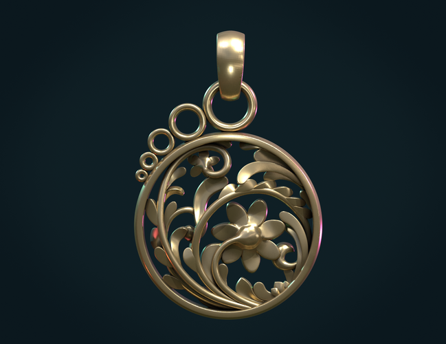 Scrollwork Pendant 3D Print 280939