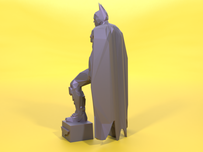 BATMAN Low Poly dark Knight 3D Print 280967
