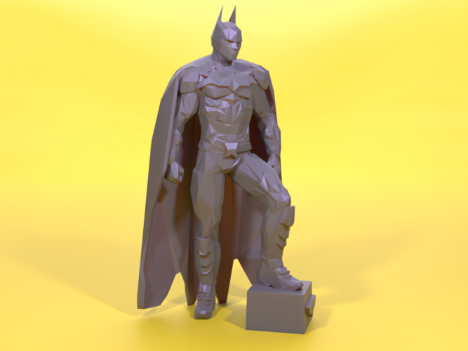 BATMAN Low Poly dark Knight 3D Print 280968