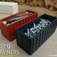Small Shipping Containers - Modular Storage 3D Printing 28097