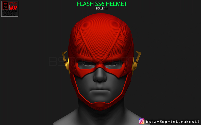 Flash Helmet Season 6 3D print model 3D Print 281060