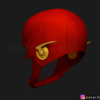 Flash Helmet Season 6 3D print model - Thumbnail 5