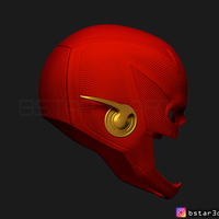 Flash Helmet Season 6 3D print model - Thumbnail 7