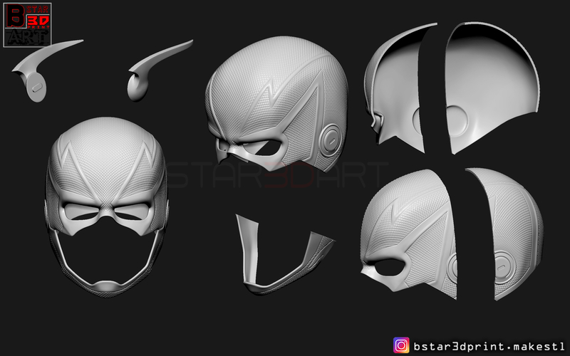 Flash Helmet Season 6 3D print model 3D Print 281080