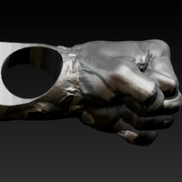 Fist Pendant Jewel 3d print model - Thumbnail 5