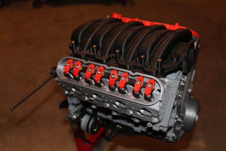 Chevy Camaro LS3 V8 Engine - Scale Working Model 3D Print 281145