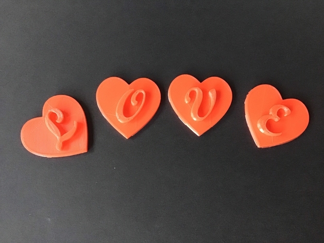 HEART Valentine's day 3d letters STL file