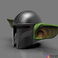 Yoda Mandalorian Helmet - Star Wars Mandalorian  - Thumbnail 2