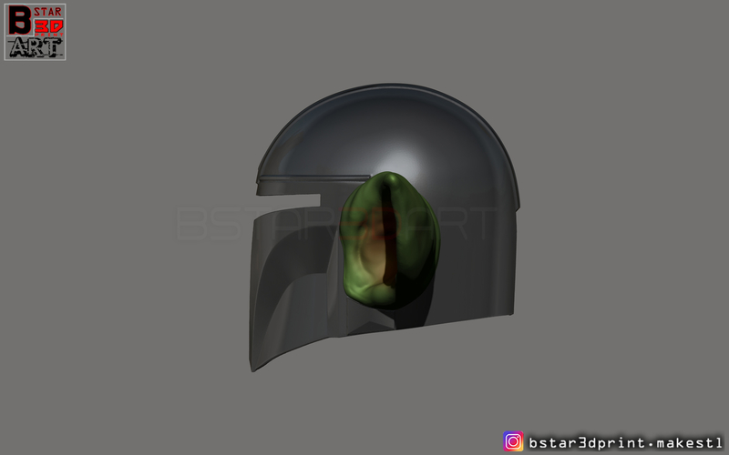 Yoda Mandalorian Helmet - Star Wars Mandalorian  3D Print 281332