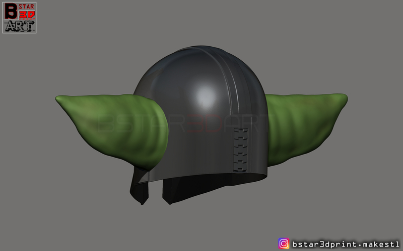 Yoda Mandalorian Helmet - Star Wars Mandalorian  3D Print 281333