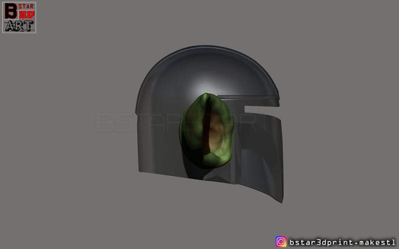 Yoda Mandalorian Helmet - Star Wars Mandalorian  3D Print 281336