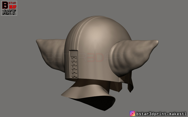 Yoda Mandalorian Helmet - Star Wars Mandalorian  3D Print 281347
