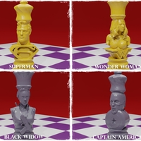 CHESS BOARD AVENGERS VS JUSTICE LEAGUE - Thumbnail 5